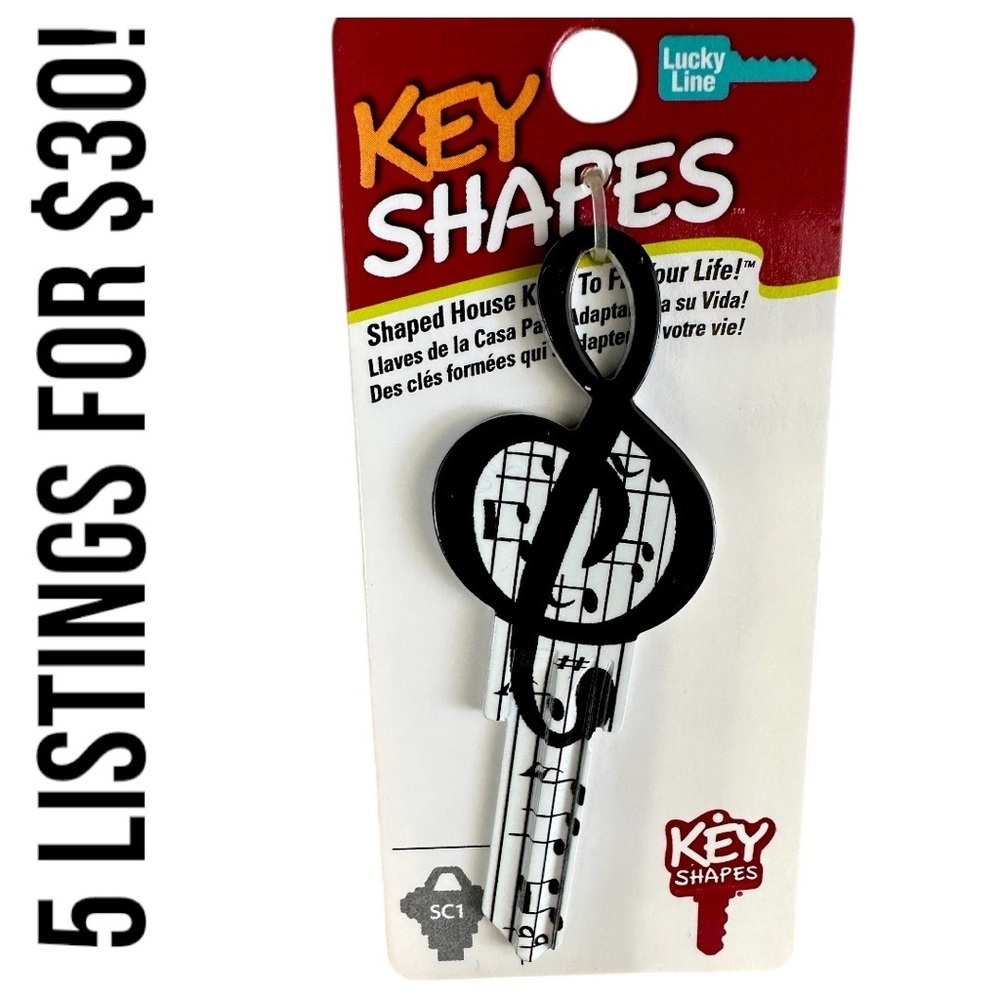 New Musical Note House Key By Key Shapes with Black and White Design